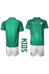 Fotbalové Dres Mexiko Dětské Domácí Oblečení MS 2022 Krátký Rukáv (+ trenýrky)